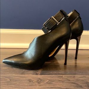 BCBGMaxAzria Aced Black And Silver Bootie Stiletto